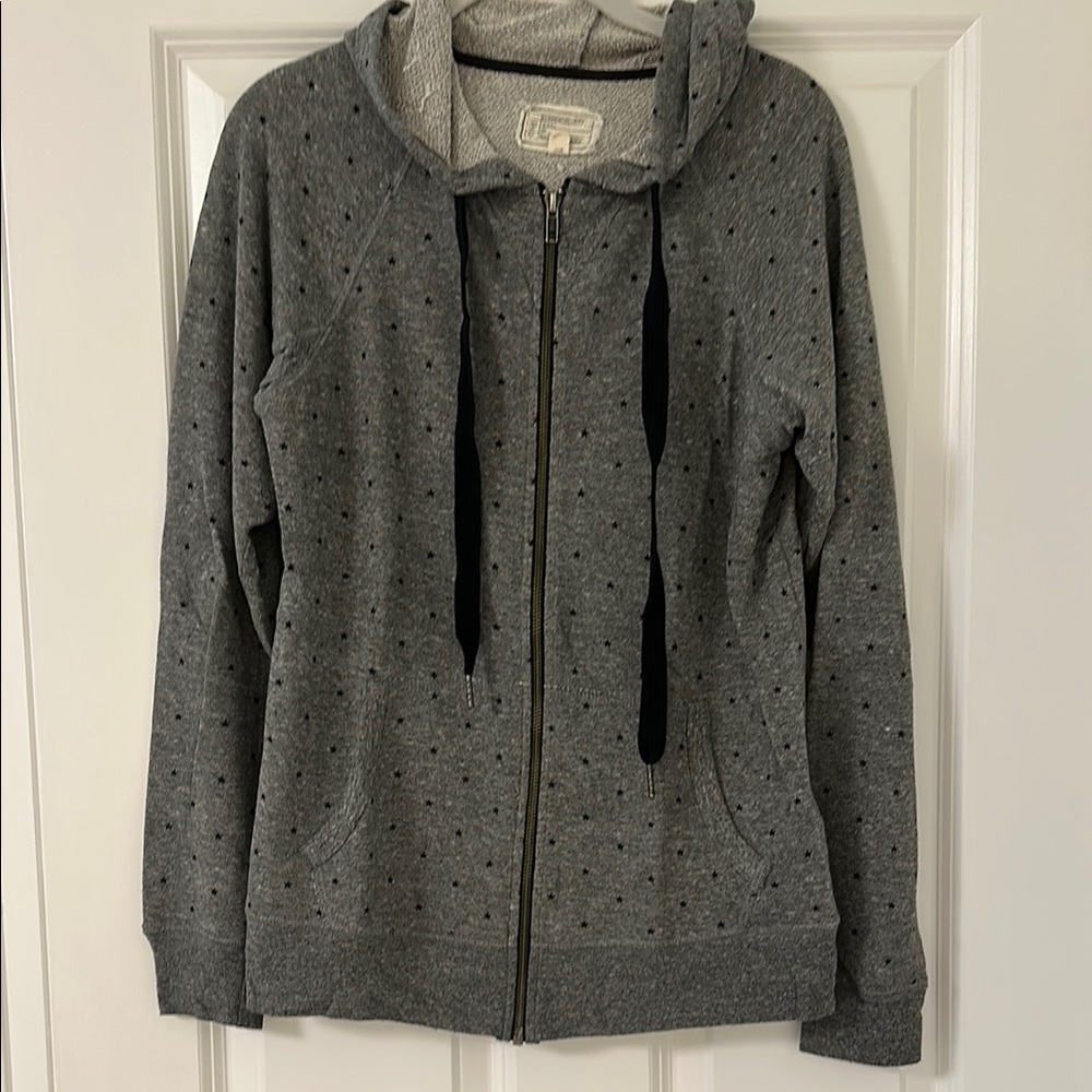 Current Elliot Gray star Zip-Up Hoodie